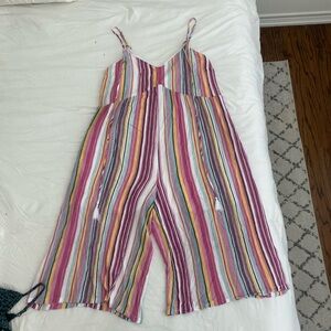 Cropped wide leg jumpsuit